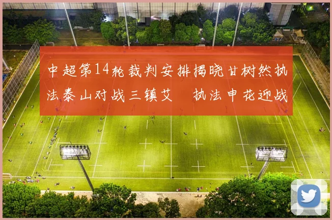 中超第14轮裁判安排揭晓甘树然执法泰山对战三镇艾堃执法申花迎战新鹏城
